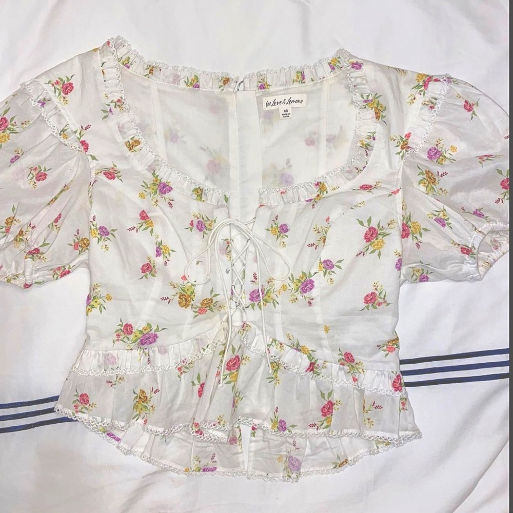For Love and Lemons corset style crop top!